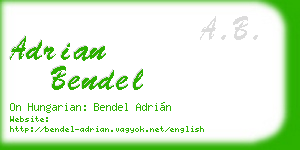 adrian bendel business card